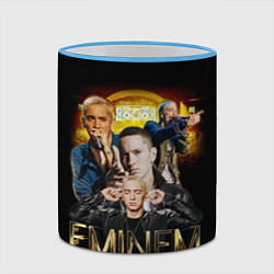 Кружка 3D Eminem, Marshall Mathers, цвет: 3D-небесно-голубой кант — фото 2