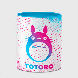 Кружка 3D Totoro neon gradient style, цвет: 3D-белый + небесно-голубой — фото 2