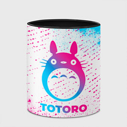 Кружка 3D Totoro neon gradient style, цвет: 3D-белый + черный — фото 2