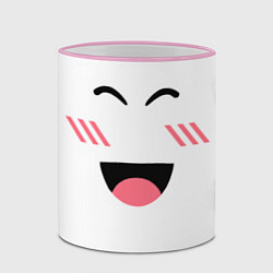 Кружка 3D Roblox Super Happy Face, цвет: 3D-розовый кант — фото 2