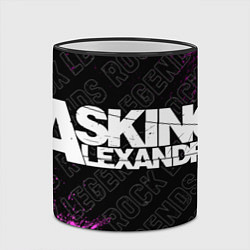Кружка 3D Asking Alexandria rock legends: надпись и символ, цвет: 3D-черный кант — фото 2