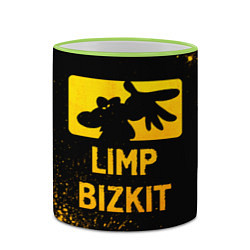 Кружка 3D Limp Bizkit - gold gradient, цвет: 3D-светло-зеленый кант — фото 2