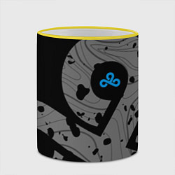 Кружка 3D Форма Cloud 9 black, цвет: 3D-желтый кант — фото 2