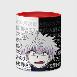 Кружка 3D Киллуа - Hunter x Hunter, цвет: 3D-белый + красный — фото 2