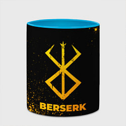 Кружка 3D Berserk - gold gradient, цвет: 3D-белый + небесно-голубой — фото 2