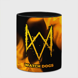 Кружка 3D Watch Dogs - gold gradient, цвет: 3D-белый + черный — фото 2