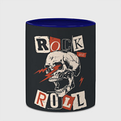 Кружка 3D Rock - молнии из глаз, цвет: 3D-белый + синий — фото 2
