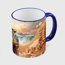 Кружка цветная Рыба с пивом