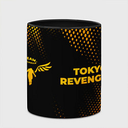 Кружка 3D Tokyo Revengers - gold gradient: надпись и символ, цвет: 3D-белый + черный — фото 2