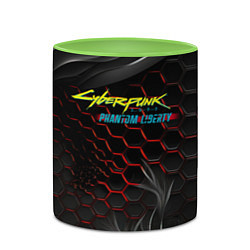 Кружка 3D Cyberpunk 2077 phantom liberty, цвет: 3D-белый + светло-зеленый — фото 2
