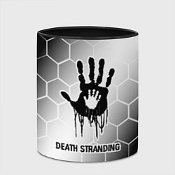 Кружка 3D Death Stranding glitch на светлом фоне, цвет: 3D-белый + черный — фото 2