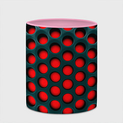 Кружка 3D Сотовая структура 3D, цвет: 3D-белый + розовый — фото 2