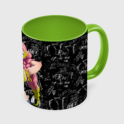 Кружка 3D Мицури Канроджи - Demon slayer, цвет: 3D-белый + светло-зеленый