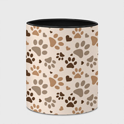 Кружка 3D Следы питомцев, цвет: 3D-белый + черный — фото 2