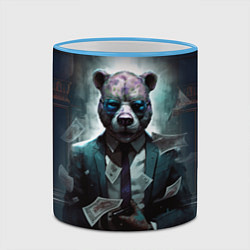 Кружка 3D Payday 3 bear, цвет: 3D-небесно-голубой кант — фото 2