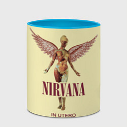 Кружка 3D Nirvana - In utero, цвет: 3D-белый + небесно-голубой — фото 2