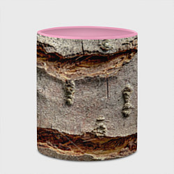 Кружка 3D Деревянный разлом, цвет: 3D-белый + розовый — фото 2