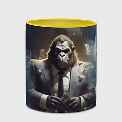 Кружка 3D Gorilla Payday 3, цвет: 3D-белый + желтый — фото 2