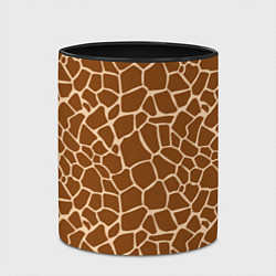 Кружка 3D Пятнистая шкура жирафа, цвет: 3D-белый + черный — фото 2
