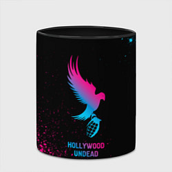 Кружка 3D Hollywood Undead - neon gradient, цвет: 3D-белый + черный — фото 2