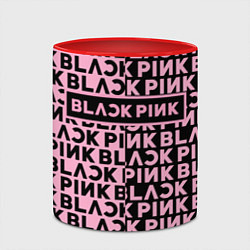 Кружка 3D Blackpink - pink text, цвет: 3D-белый + красный — фото 2