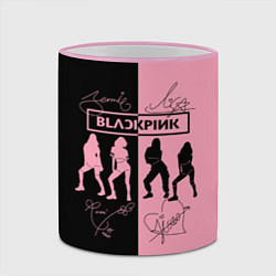 Кружка 3D Blackpink силуэт девушек, цвет: 3D-розовый кант — фото 2