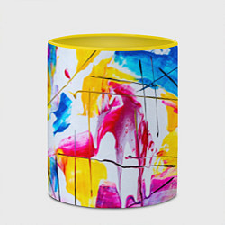Кружка 3D Красочный принт, цвет: 3D-белый + желтый — фото 2