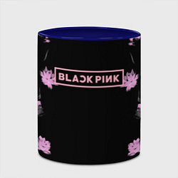 Кружка 3D Blackpink - flowers, цвет: 3D-белый + синий — фото 2