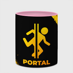 Кружка 3D Portal - gold gradient, цвет: 3D-белый + розовый — фото 2