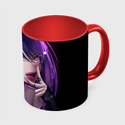 Кружка 3D Oshi no ko - ай хошино, цвет: 3D-белый + красный