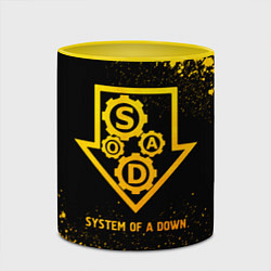 Кружка 3D System of a Down - gold gradient, цвет: 3D-белый + желтый — фото 2