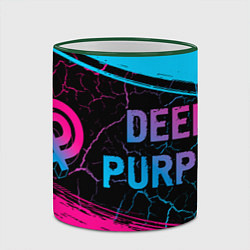 Кружка 3D Deep Purple - neon gradient: надпись и символ, цвет: 3D-зеленый кант — фото 2