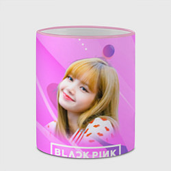 Кружка 3D Blackpink Lisa pink, цвет: 3D-розовый кант — фото 2