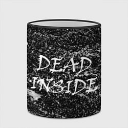 Кружка 3D Dead Inside надпись и брызги, цвет: 3D-черный кант — фото 2