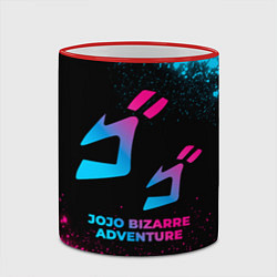 Кружка 3D JoJo Bizarre Adventure - neon gradient, цвет: 3D-красный кант — фото 2