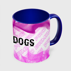 Кружка 3D Watch Dogs pro gaming: надпись и символ, цвет: 3D-белый + синий
