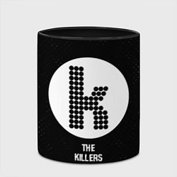 Кружка 3D The Killers glitch на темном фоне, цвет: 3D-белый + черный — фото 2