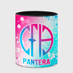 Кружка 3D Pantera neon gradient style, цвет: 3D-белый + черный — фото 2