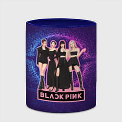 Кружка 3D Blackpink девушки с лого, цвет: 3D-белый + синий — фото 2