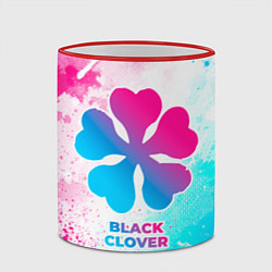 Кружка 3D Black Clover neon gradient style, цвет: 3D-красный кант — фото 2