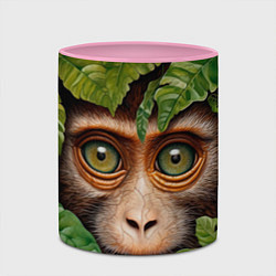 Кружка 3D Обезьяна в джунглях, цвет: 3D-белый + розовый — фото 2