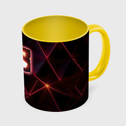 Кружка 3D Dota 2 Lightning, цвет: 3D-белый + желтый