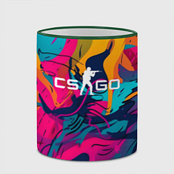 Кружка 3D Counter Strike Go Logo Color, цвет: 3D-зеленый кант — фото 2