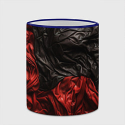 Кружка 3D Black red texture, цвет: 3D-синий кант — фото 2