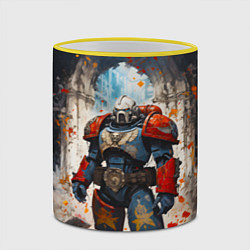 Кружка 3D Космодесант - Warhammer 40k, цвет: 3D-желтый кант — фото 2