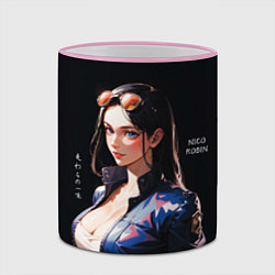Кружка 3D Нико Робин с очками - One Piece, цвет: 3D-розовый кант — фото 2
