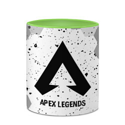 Кружка 3D Apex Legends glitch на светлом фоне, цвет: 3D-белый + светло-зеленый — фото 2