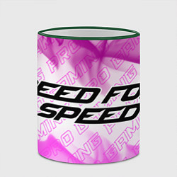 Кружка 3D Need for Speed pro gaming: надпись и символ, цвет: 3D-зеленый кант — фото 2