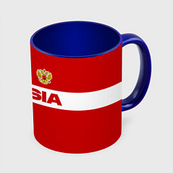 Кружка 3D Russia - красно-белый, цвет: 3D-белый + синий