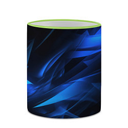Кружка 3D Black blue texture, цвет: 3D-светло-зеленый кант — фото 2